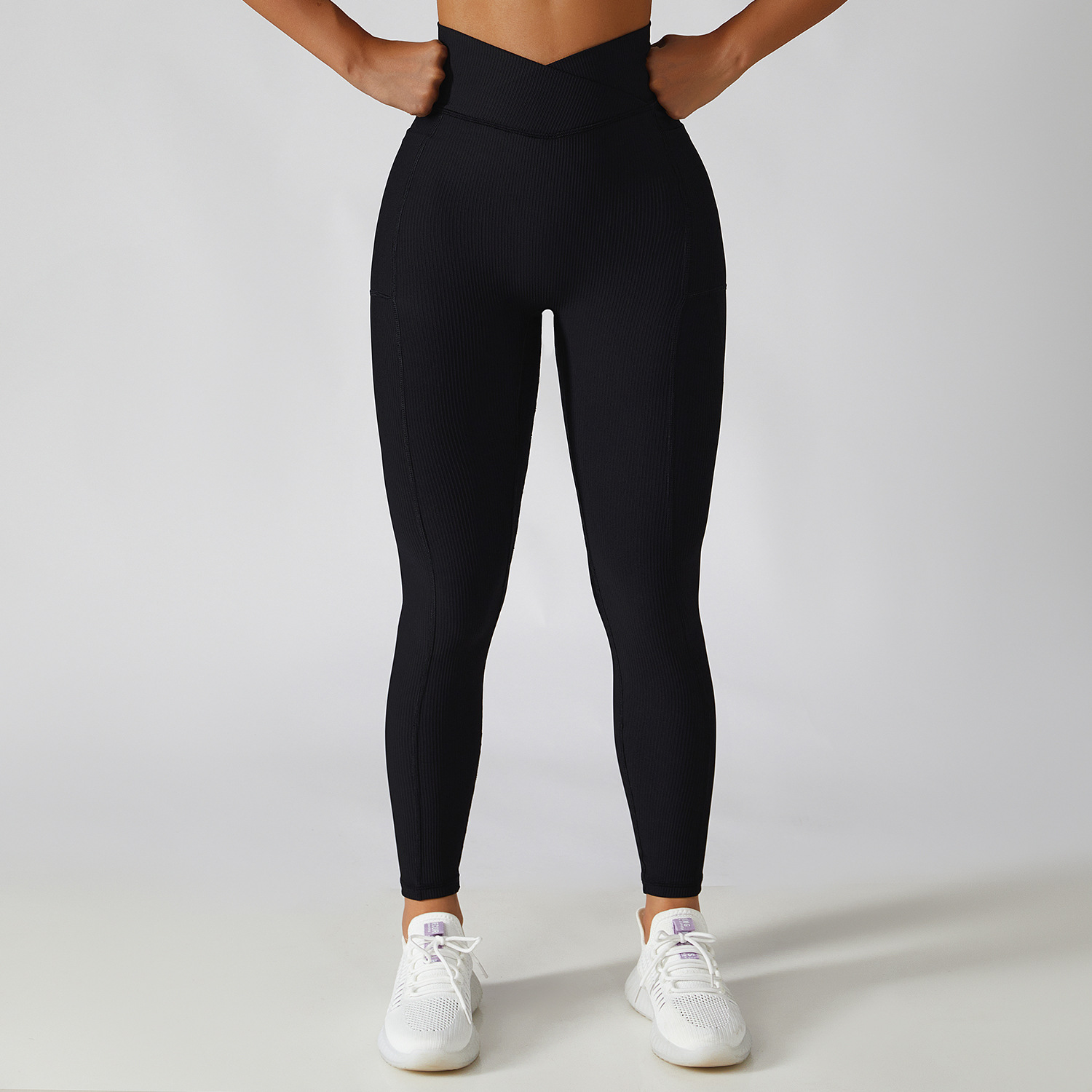 Threaded Pocket High Waist Fitness Running Yoga pants