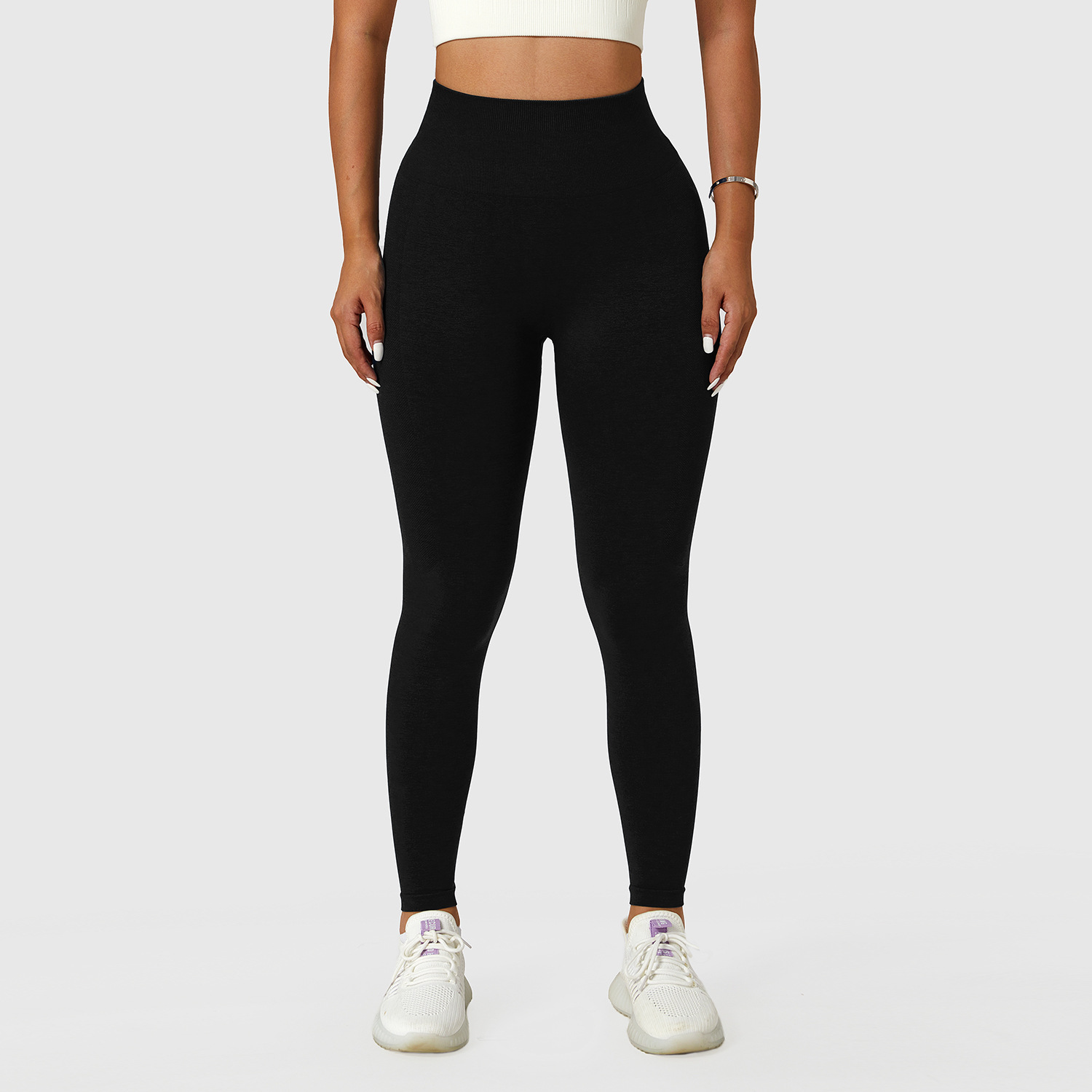 High waist buttock lifting speed dry tight running yoga pants