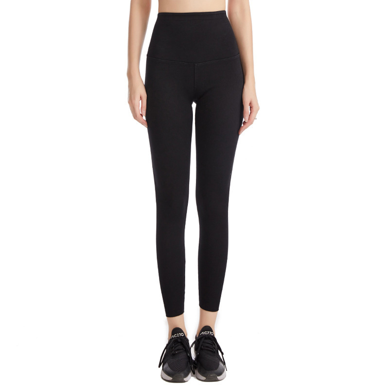 High-waisted denim yoga fitness pants
