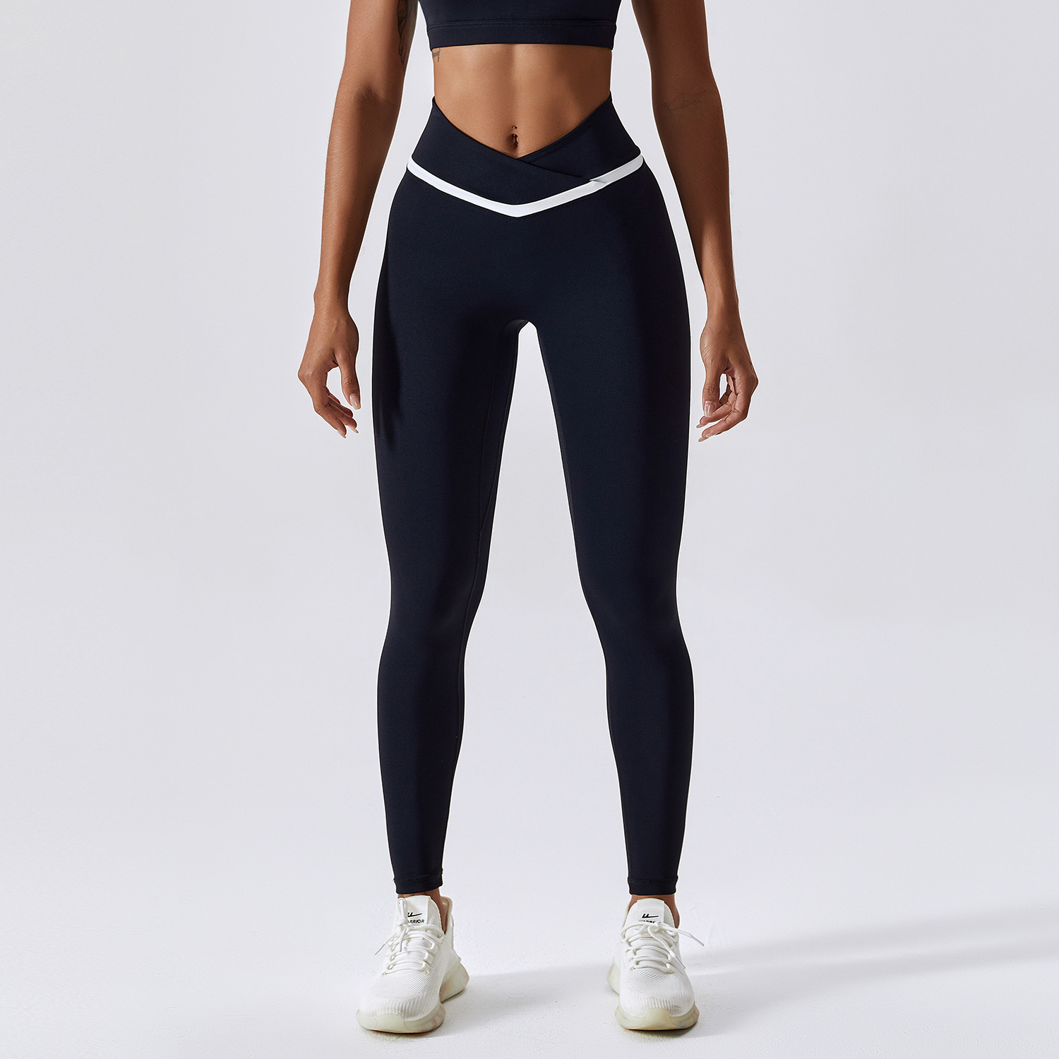Patchwork yoga sweatpants in contrasting colors