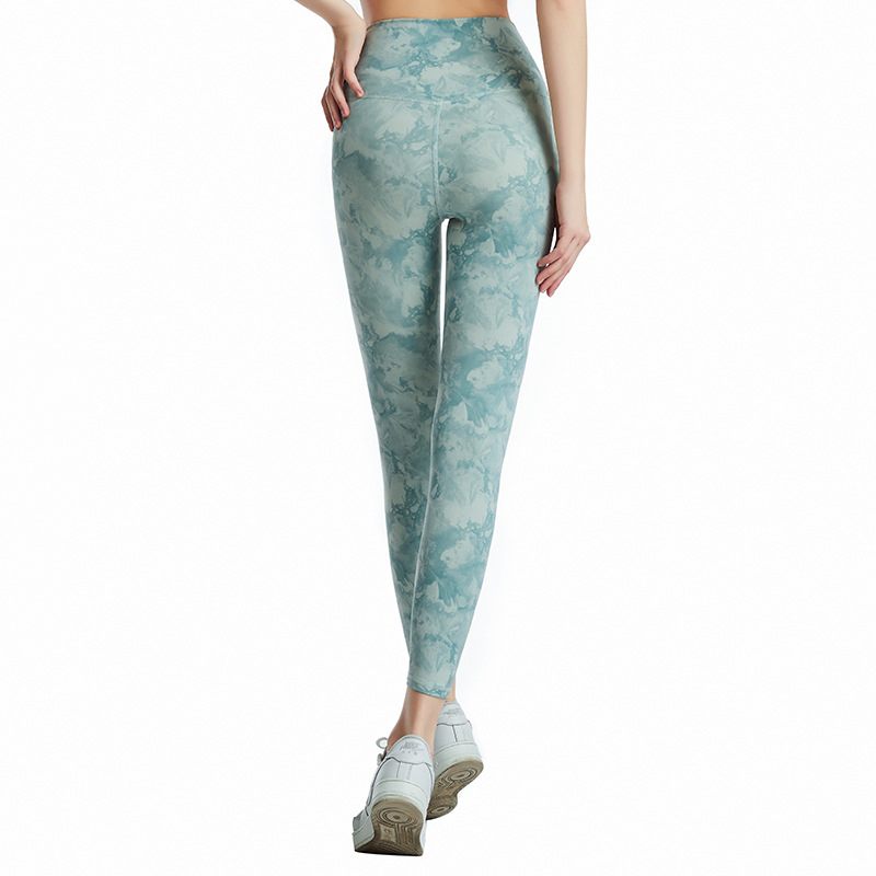 Tie dye printed High waist buttock lifting sports fitness Yoga pants