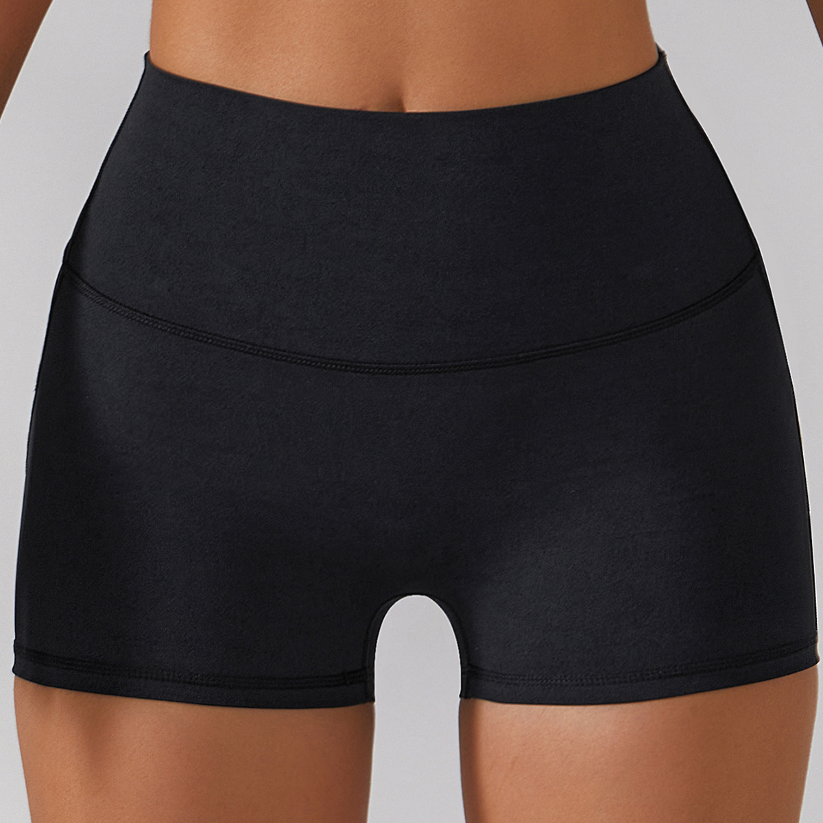 Imitation denim yoga shorts