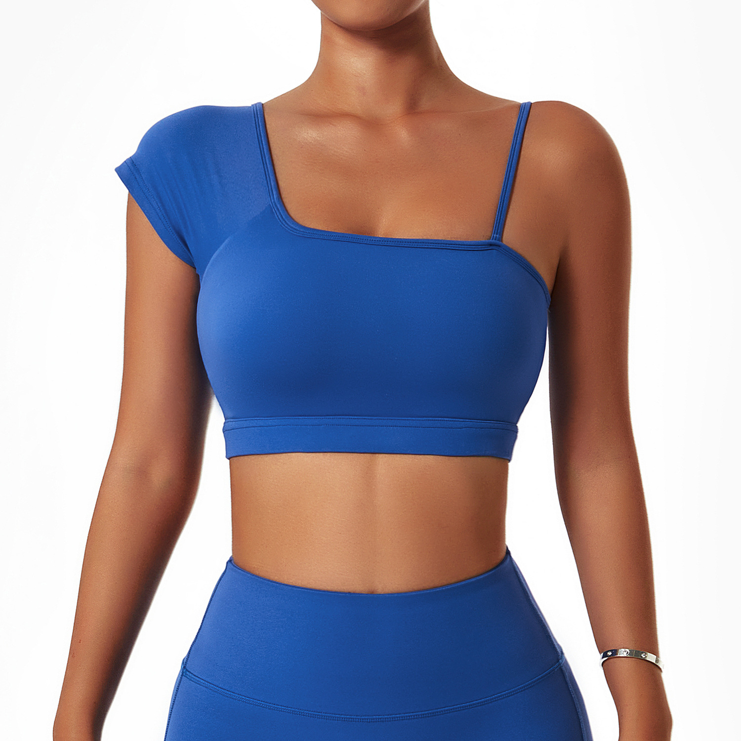 Diagonal Shoulder Yoga Sports Bra