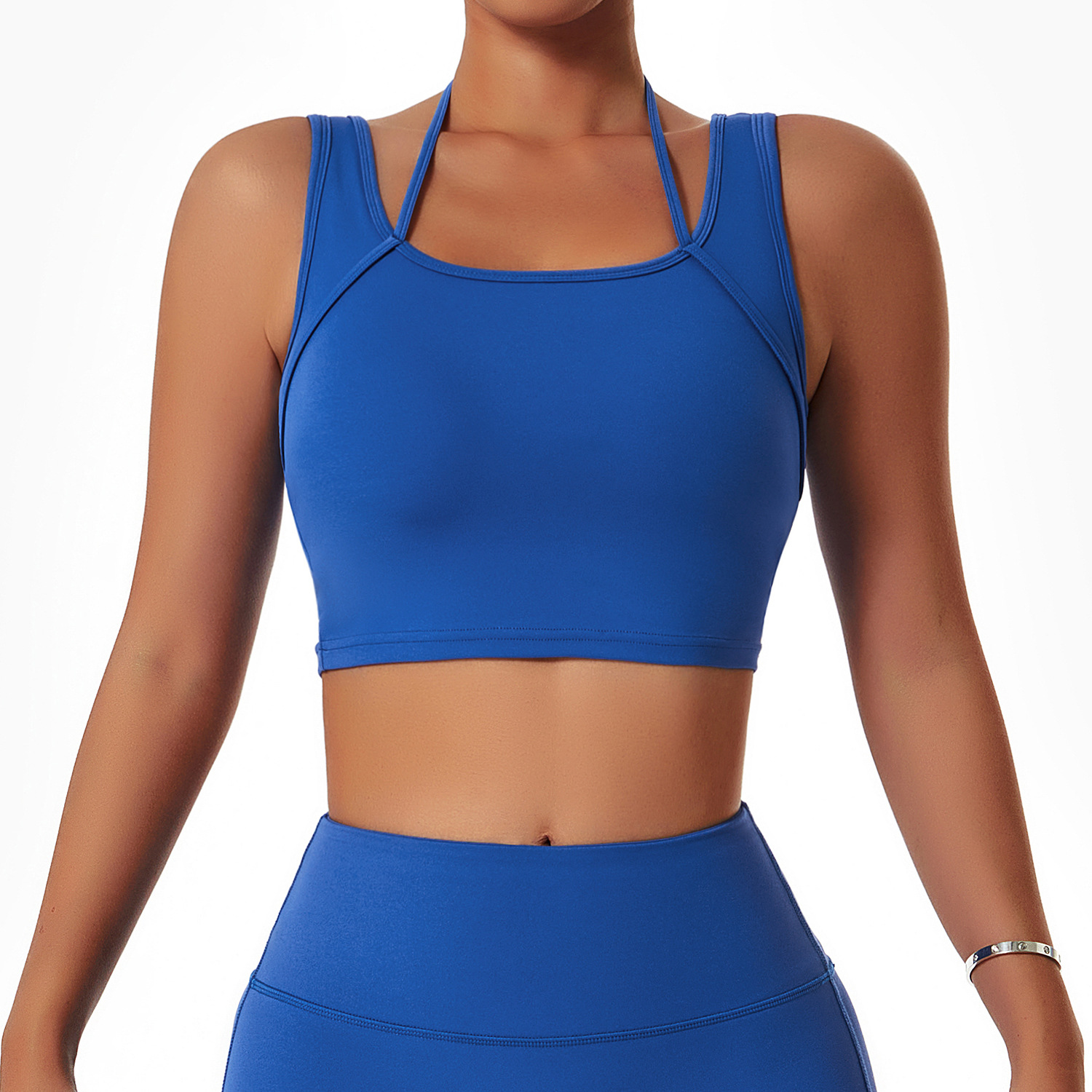 Diagonal Shoulder Yoga Sports Bra