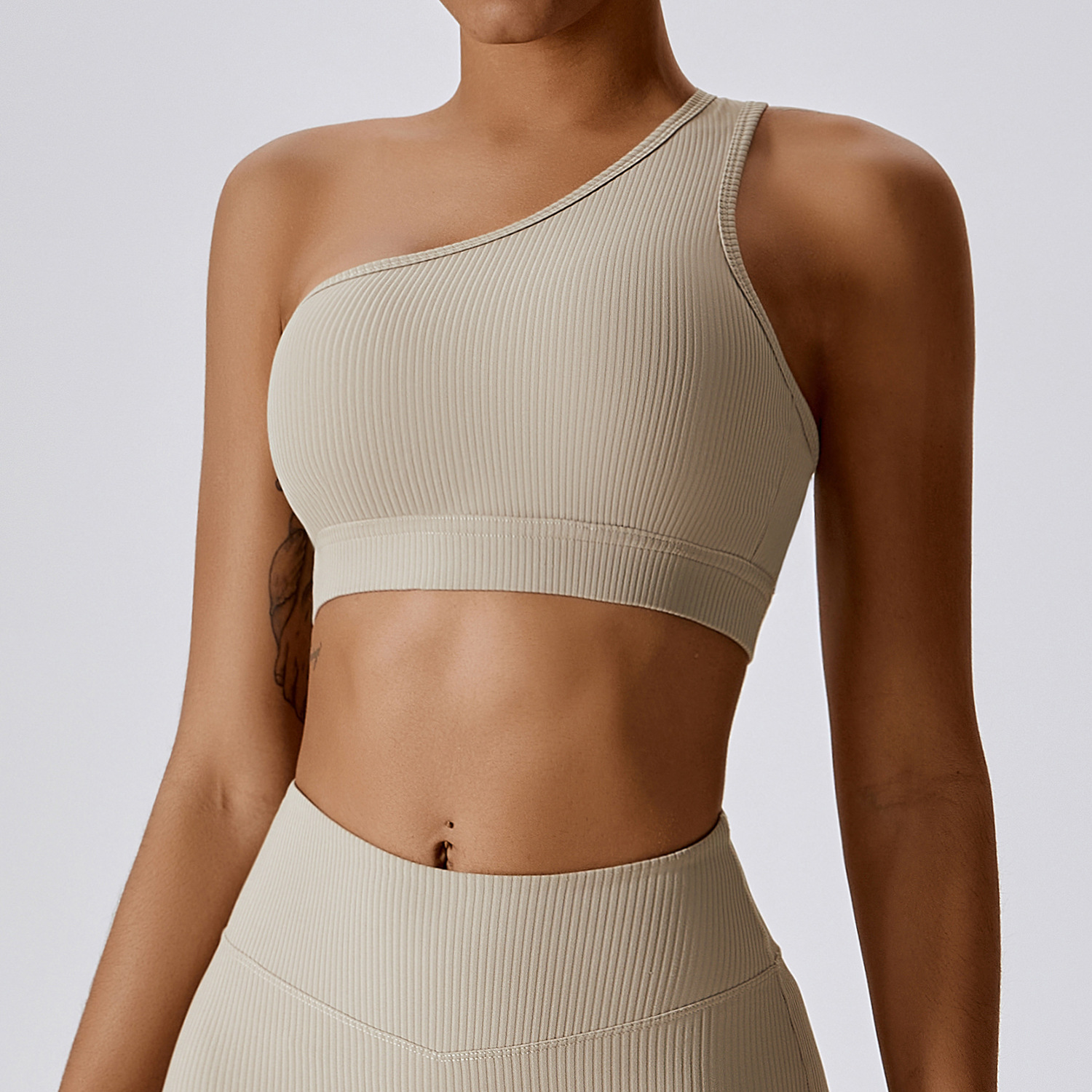 Yoga One-Shoulder Running Fitness Bra