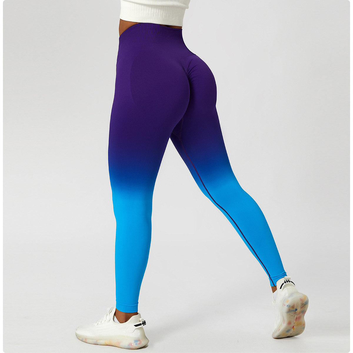 Gradual change seamless sports fitness Yoga pants