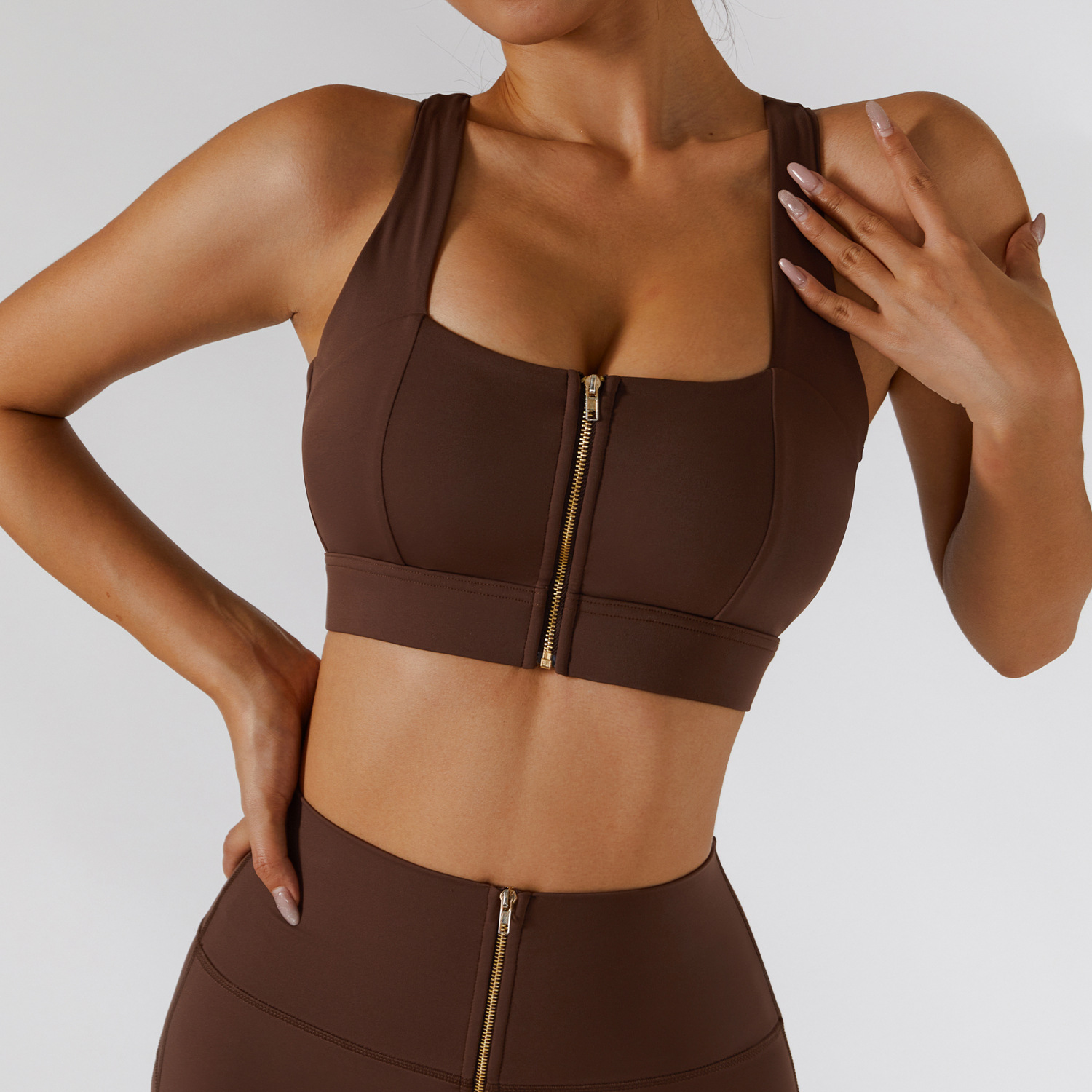 Yoga Zipper Fitness Bra