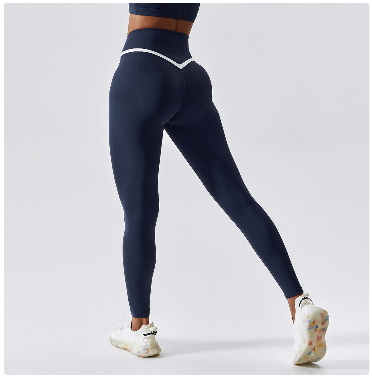 Patchwork yoga sweatpants in contrasting colors