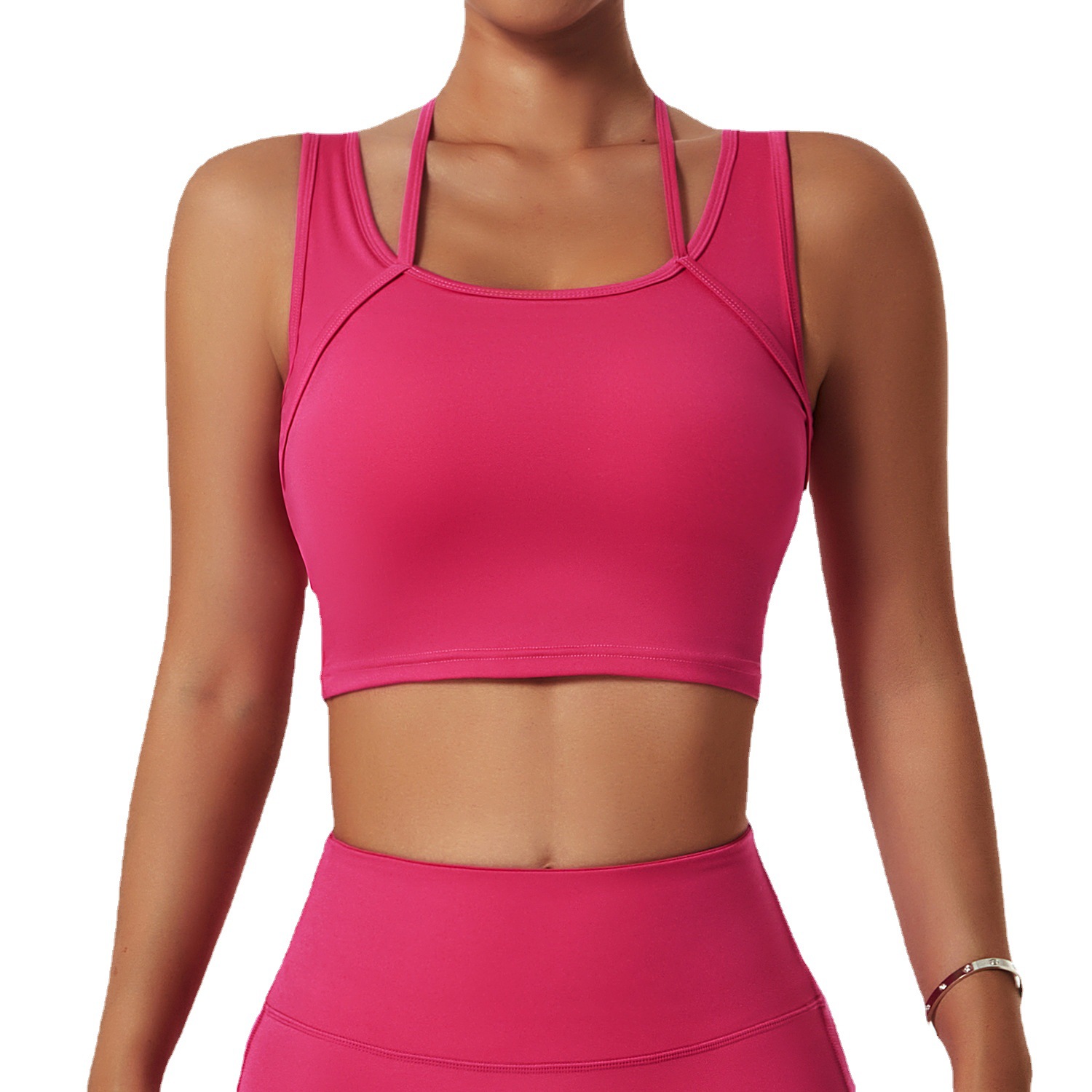 Diagonal Shoulder Yoga Sports Bra